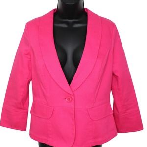 CABI Blazer Jacket Womens Size 6 Power Pink Style 310